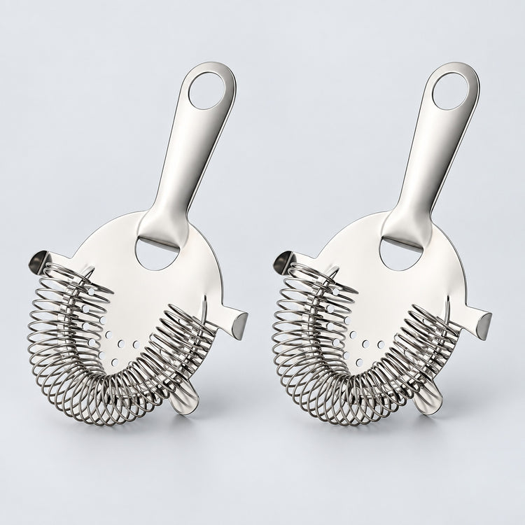 Silver Strainers Set Of 2 cocktail bar tool variant studio image