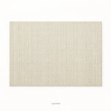 Cream woven vinyl placemat, one piece, 30 by 45 cm each.