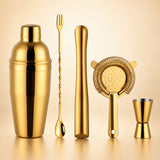 Gold Bar Set Of 5 cocktail bar tool variant studio image