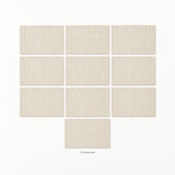 Cream woven vinyl placemats, 10-piece set, 30 by 45 cm each.