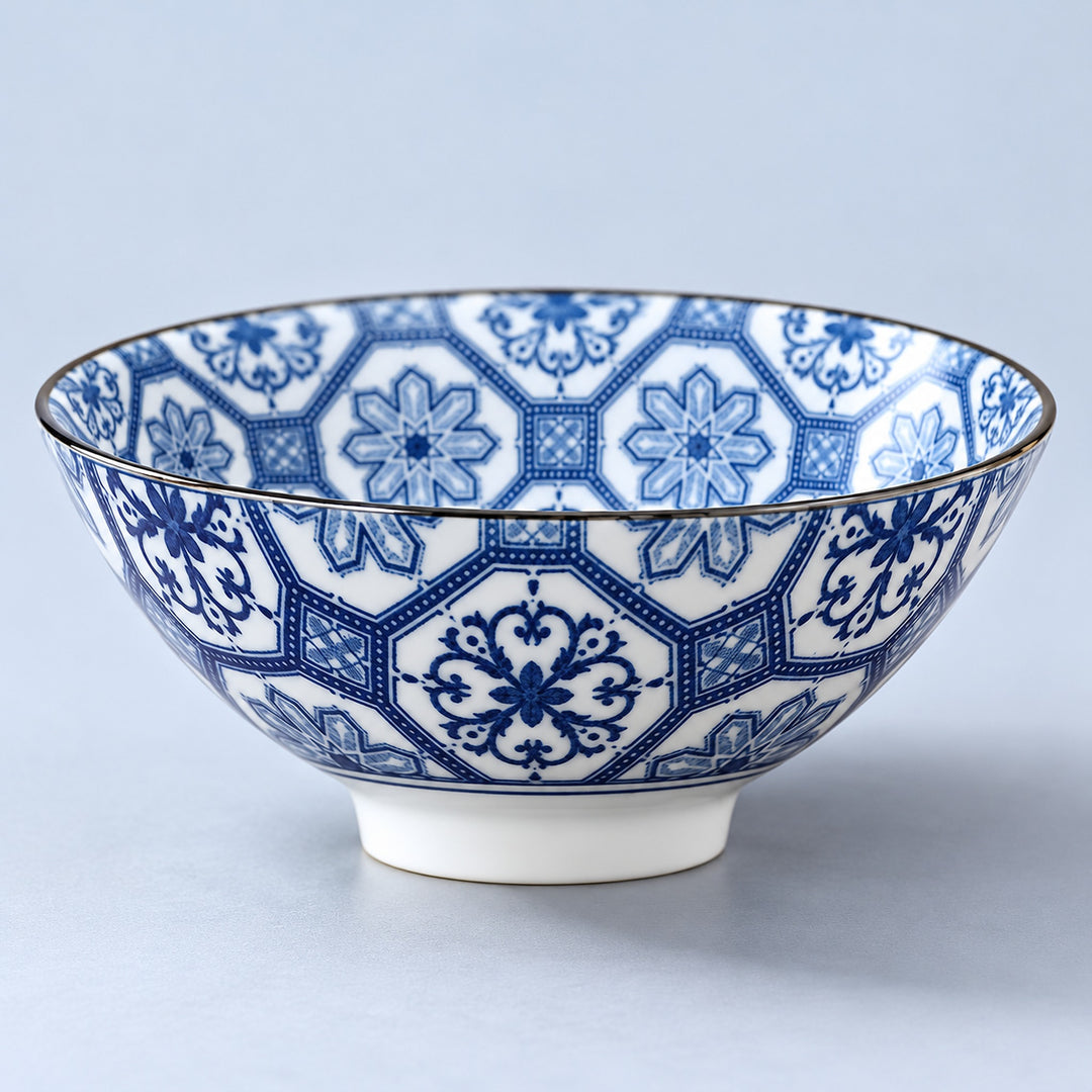 One Large Floral Tiles blue-and-white porcelain tea cup, 70 ml.