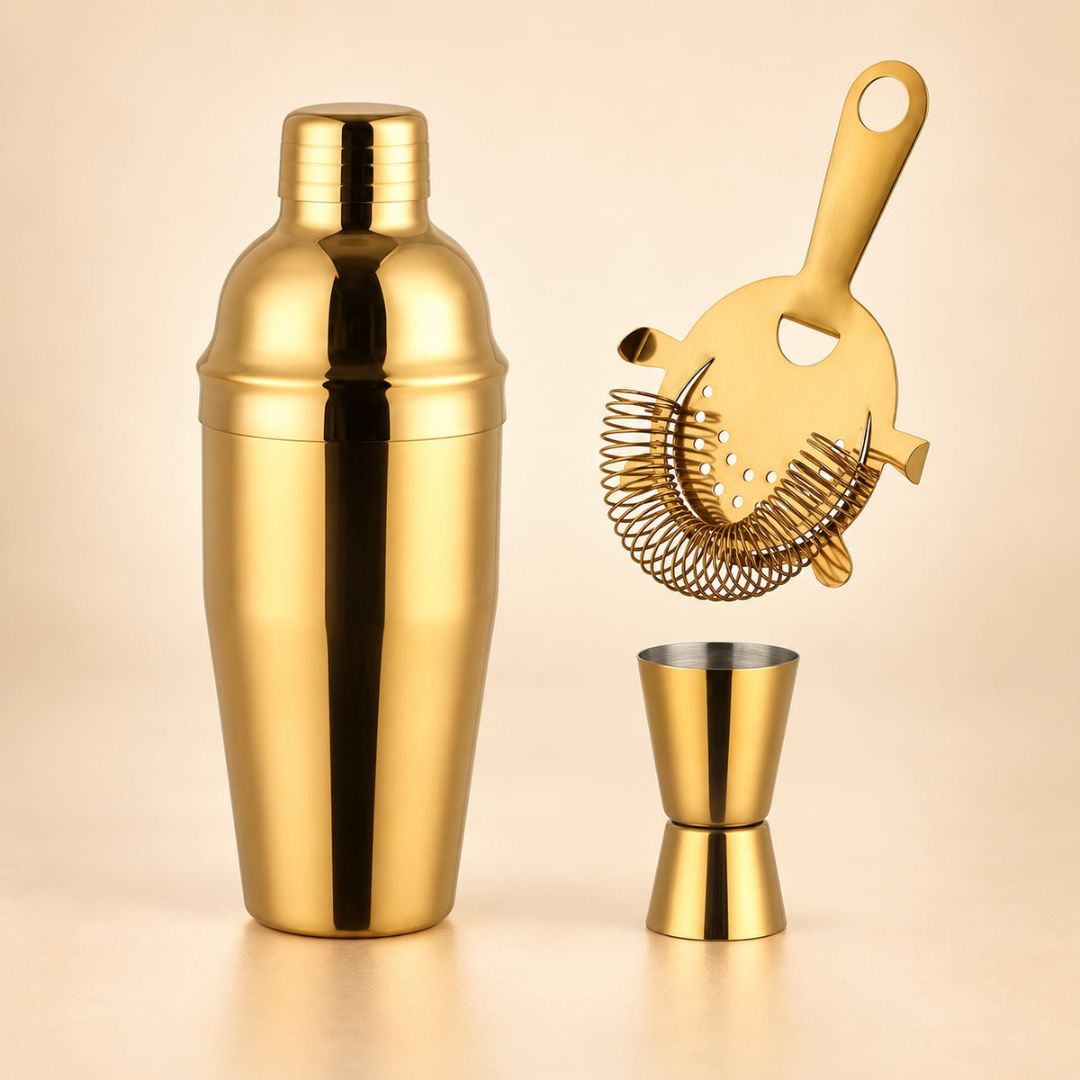 Gold Bar Set Of 3 cocktail bar tool variant studio image