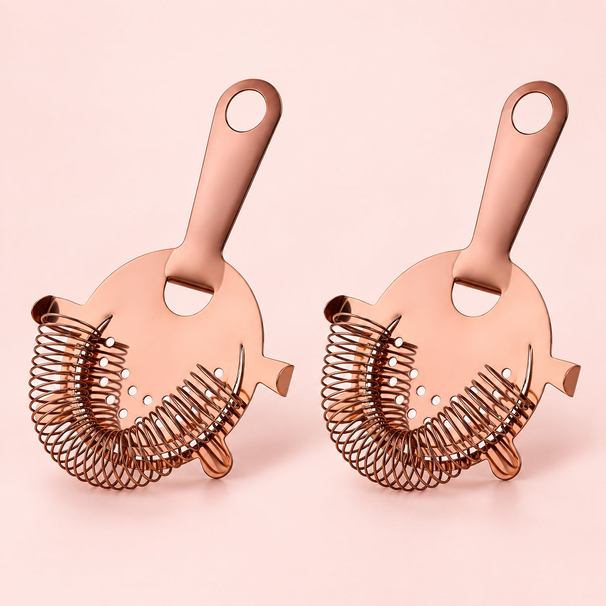 Rose Gold Strainers Set Of 2 cocktail bar tool variant studio image