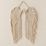 Macrame Angel Wings Wall Hanging, 68 x 44 cm