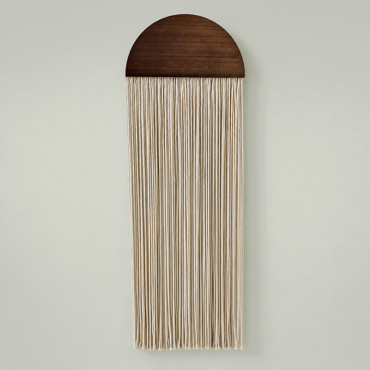 Arched Board Cord Hanging, 30 x 85 cm, 3 Colors - Cream, dark board