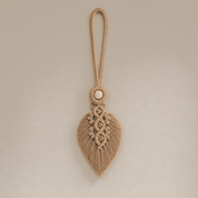 Macrame Leaf Curtain Tieback, 40 x 13 cm, 4 Colors - Brown