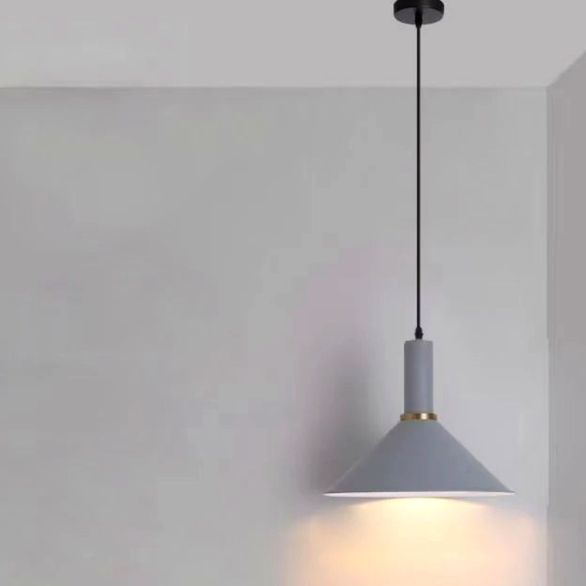 Metal Pendant Light, Colorful E27 Kitchen Pendant Light Fixture - Gray Style 2 variant studio v2