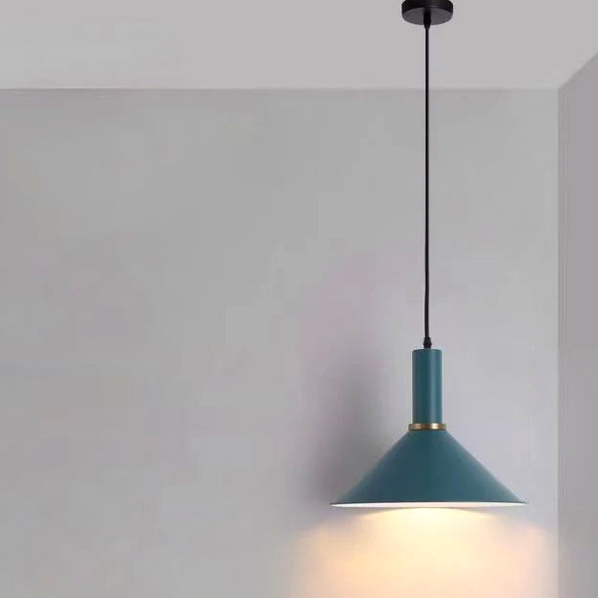 Metal Pendant Light, Colorful E27 Kitchen Pendant Light Fixture - Dark Blue Style 2 variant studio v2
