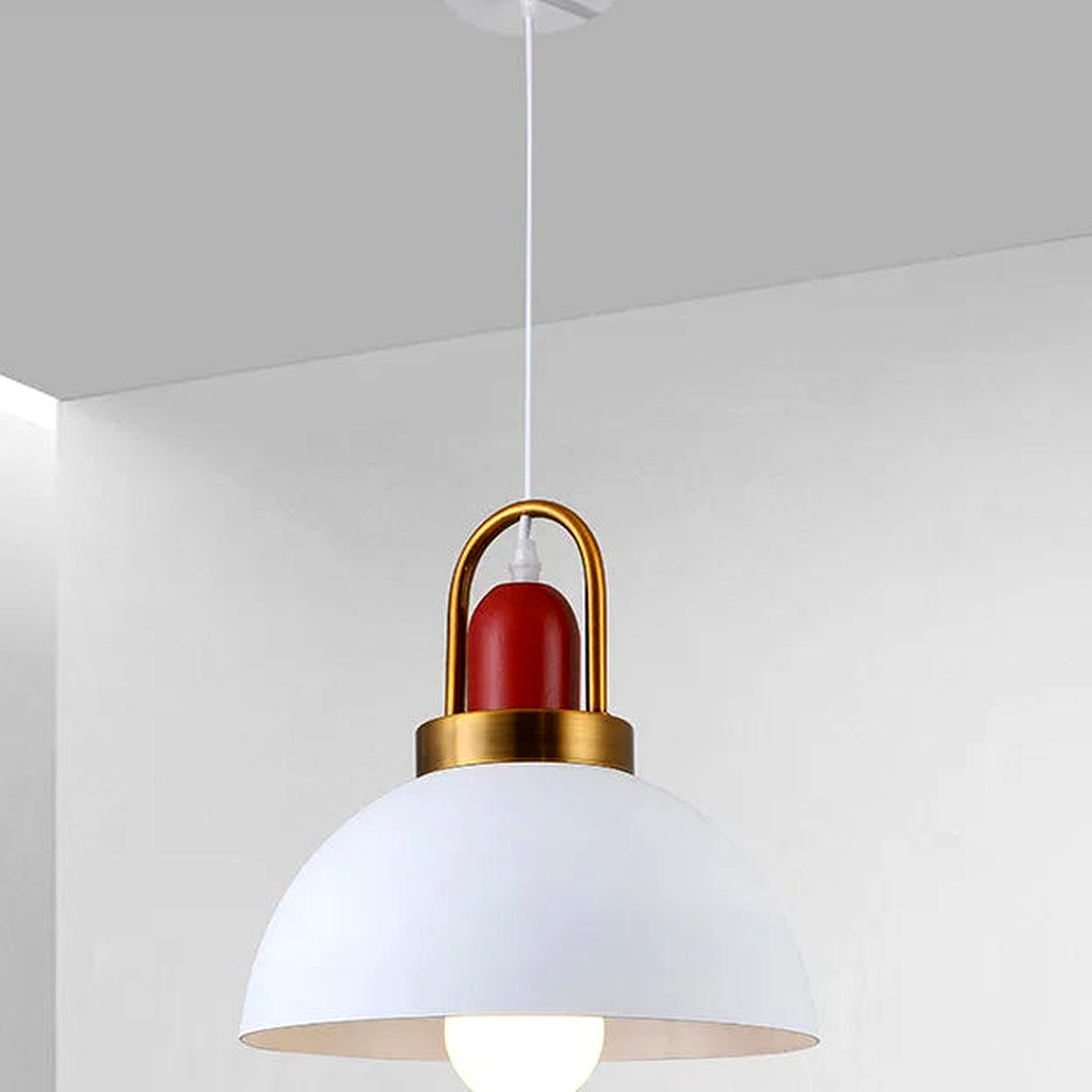 Metal Pendant Light, Colorful E27 Kitchen Pendant Light Fixture - White Style 1 variant studio v2