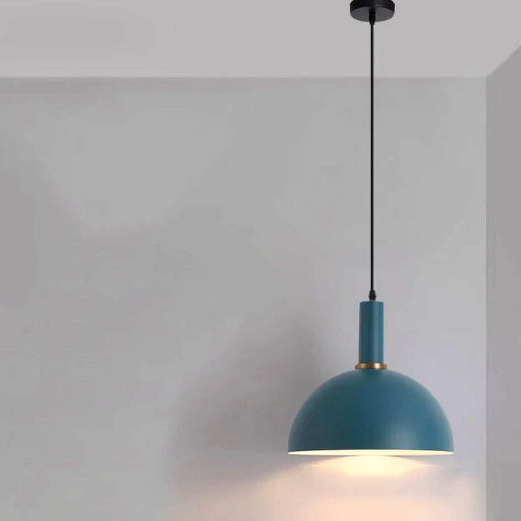 Metal Pendant Light, Colorful E27 Kitchen Pendant Light Fixture - Dark Blue Style 3 variant studio v2