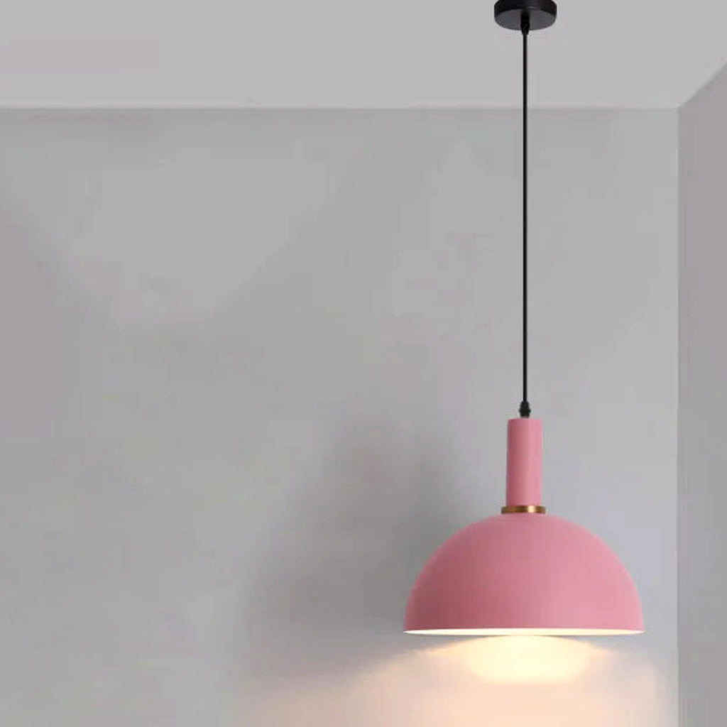 Metal Pendant Light, Colorful E27 Kitchen Pendant Light Fixture - Pink Style 3 variant studio v2