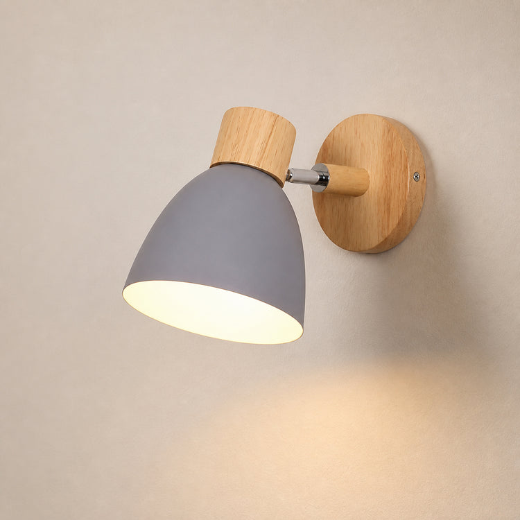 Bedside Wall Sconce, Adjustable Wood E27 Wall Light, 6 Colors - Gray variant studio v3 Codex