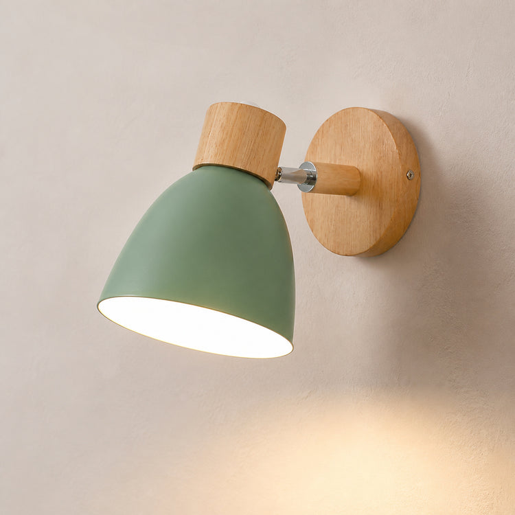 Bedside Wall Sconce, Adjustable Wood E27 Wall Light, 6 Colors - Green variant studio v3 Codex