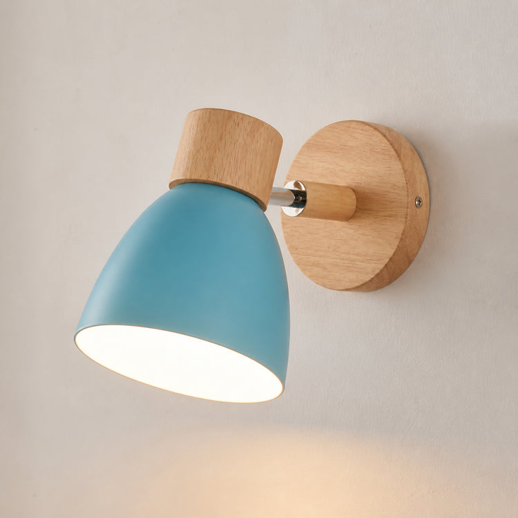 Bedside Wall Sconce, Adjustable Wood E27 Wall Light, 6 Colors - Blue variant studio v3 Codex