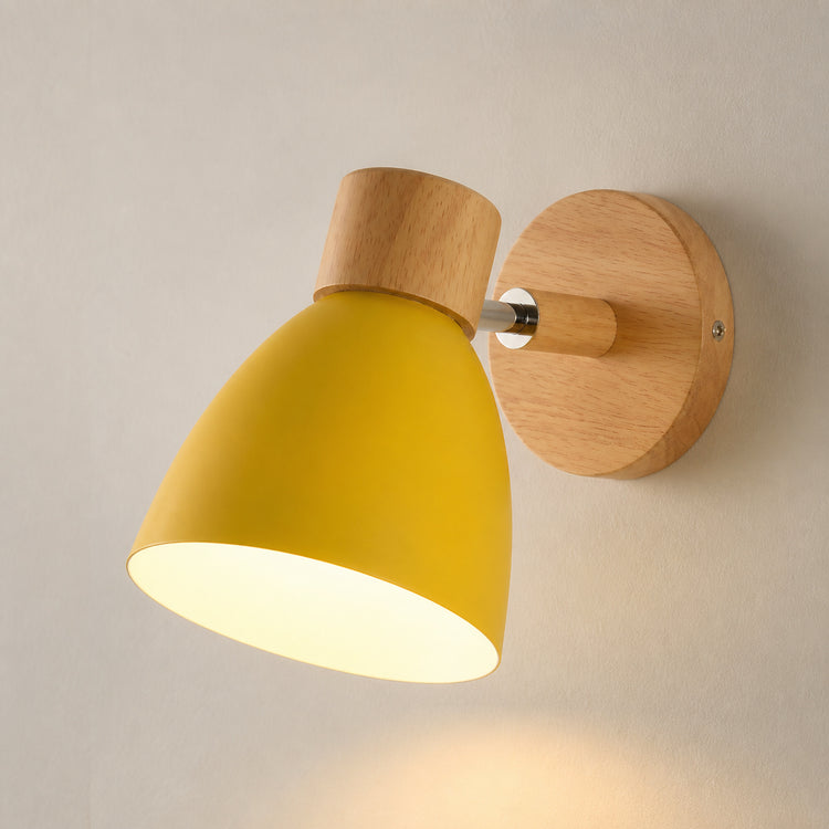 Bedside Wall Sconce, Adjustable Wood E27 Wall Light, 6 Colors - Yellow variant studio v3 Codex
