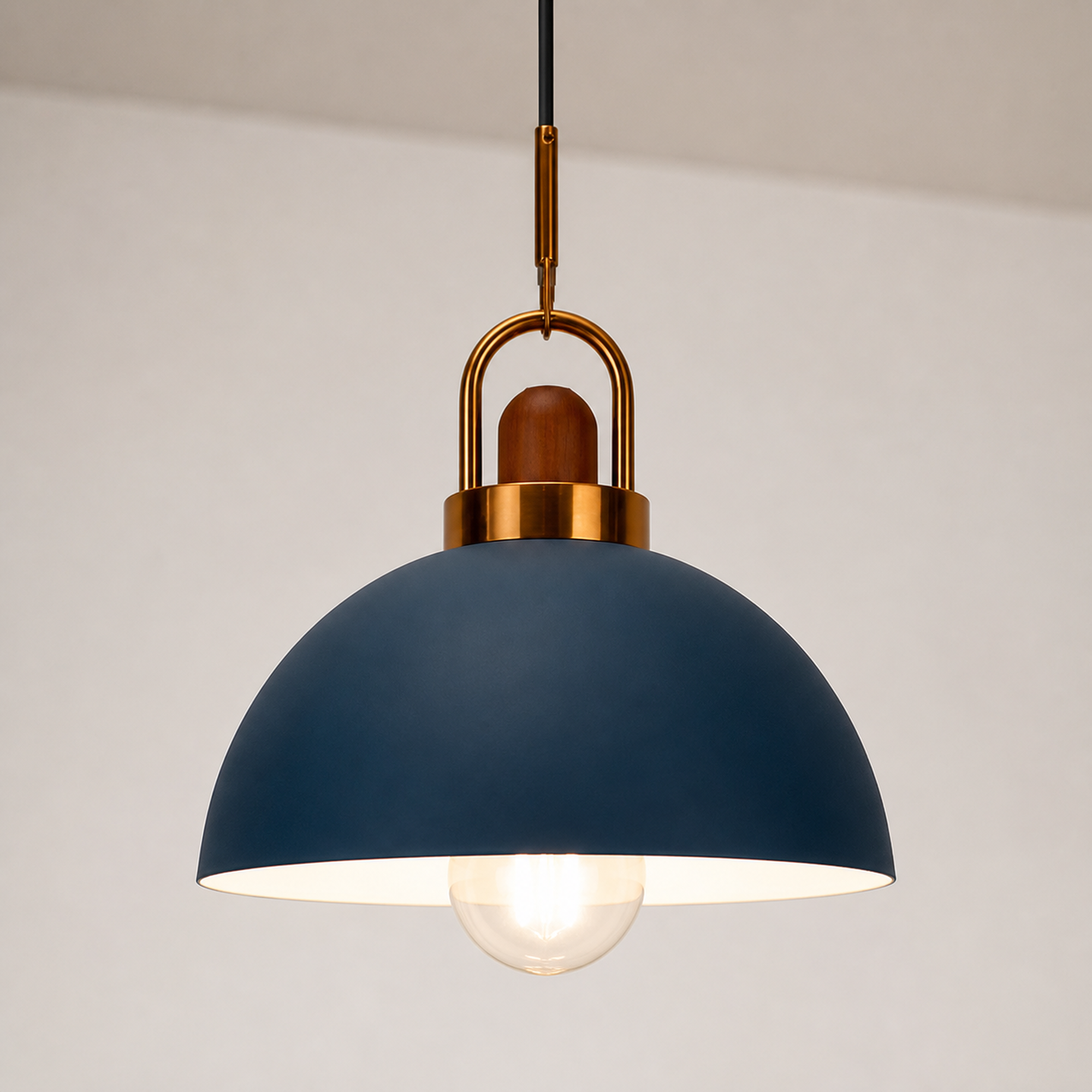 Metal Pendant Light, Colorful E27 Kitchen Pendant Light Fixture - Dark Blue Style 1 variant studio v3 Codex